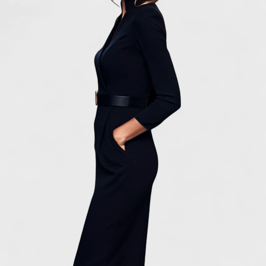 Seral™ Zwarte Elegante Jurk