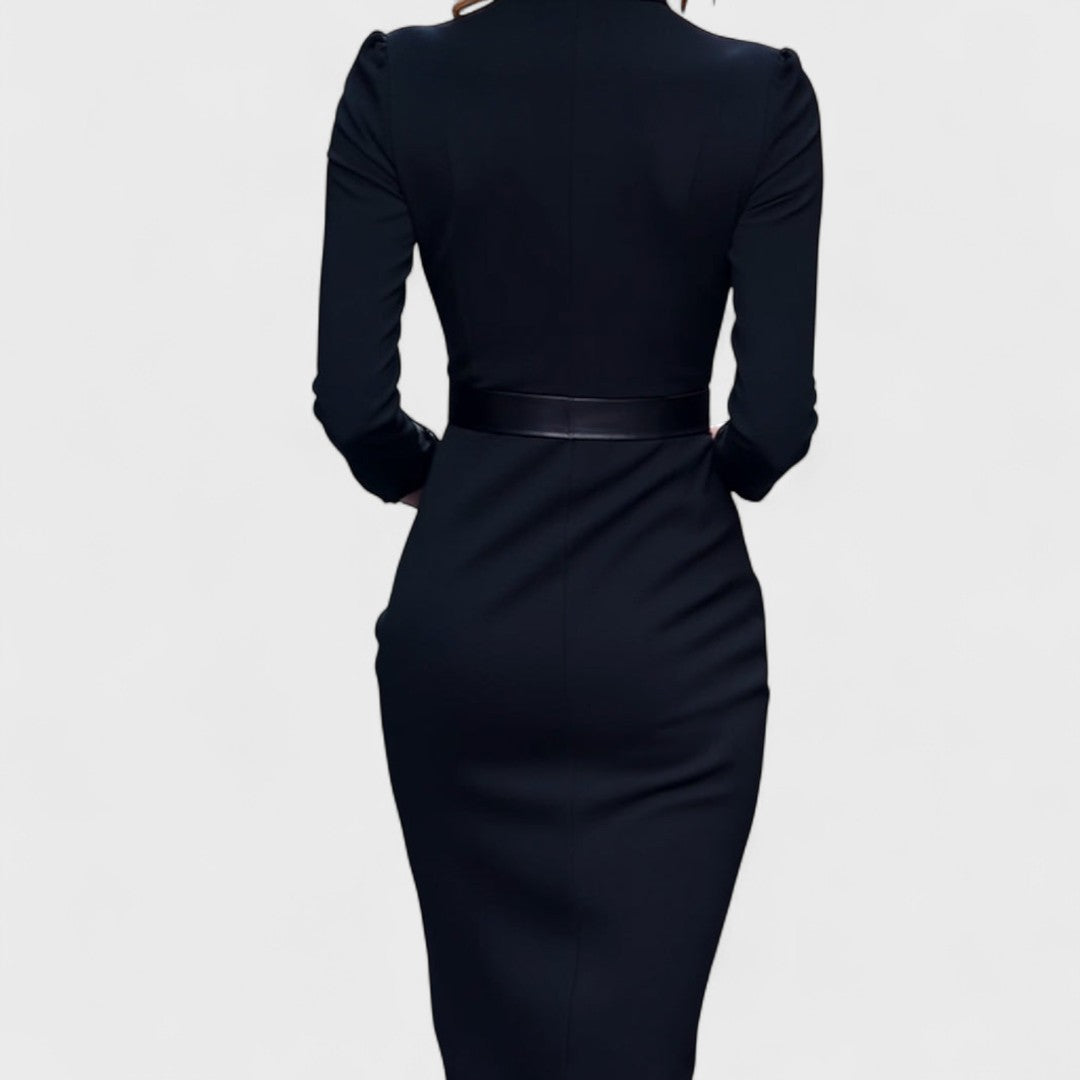Seral™ Zwarte Elegante Jurk