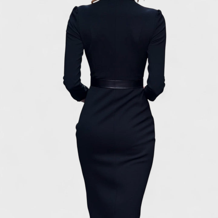 Seral™ Zwarte Elegante Jurk