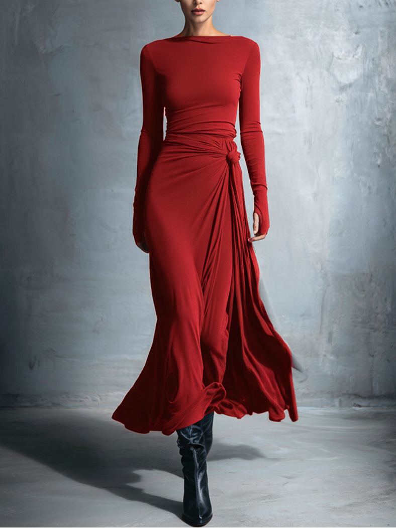 Mais™ Soepelvallende Maxi-jurk