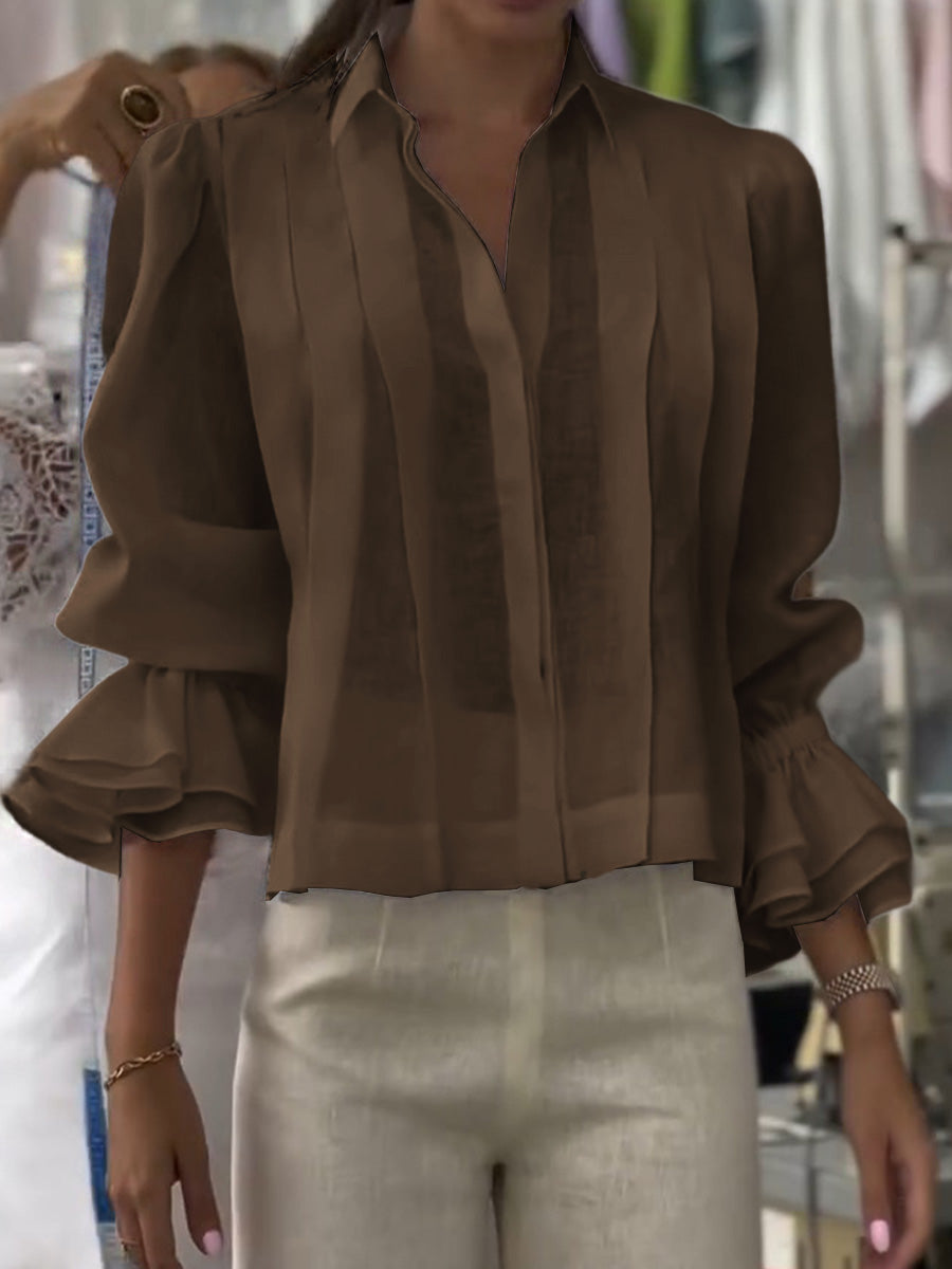 Orvianne™ blouse met plooien