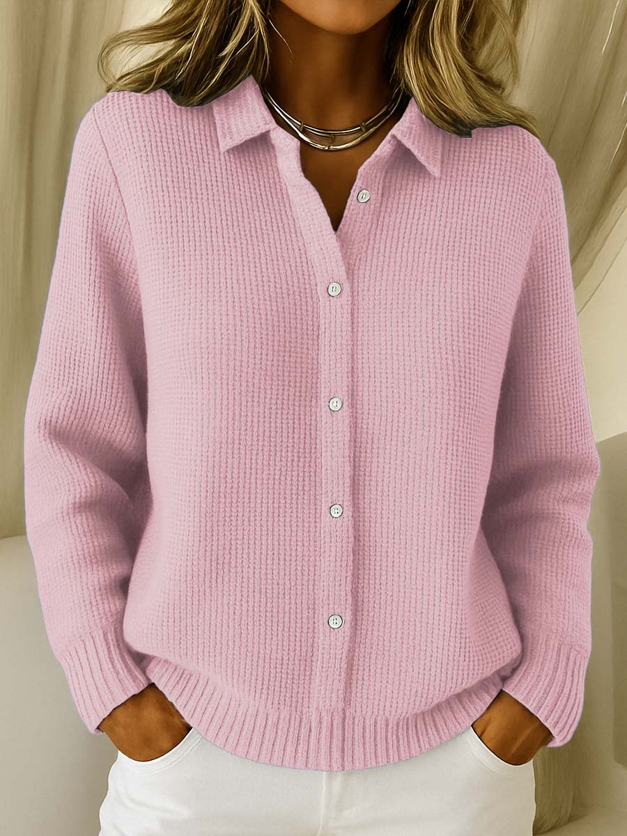 Elryn™ Gebreide Blouse met Knopen