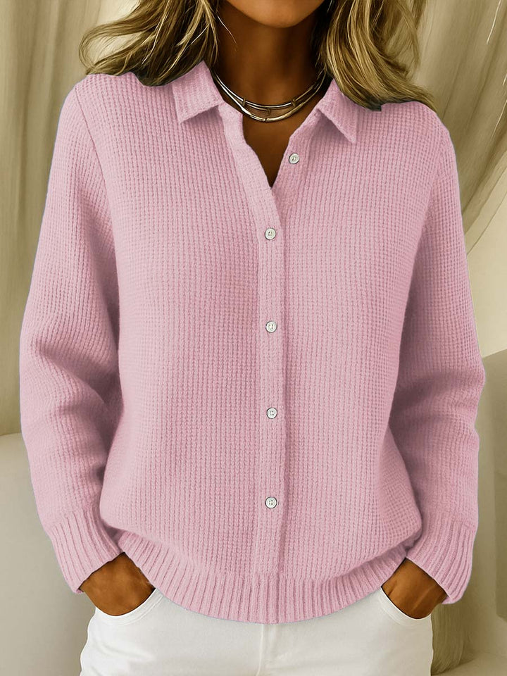Elryn™ Gebreide Blouse met Knopen
