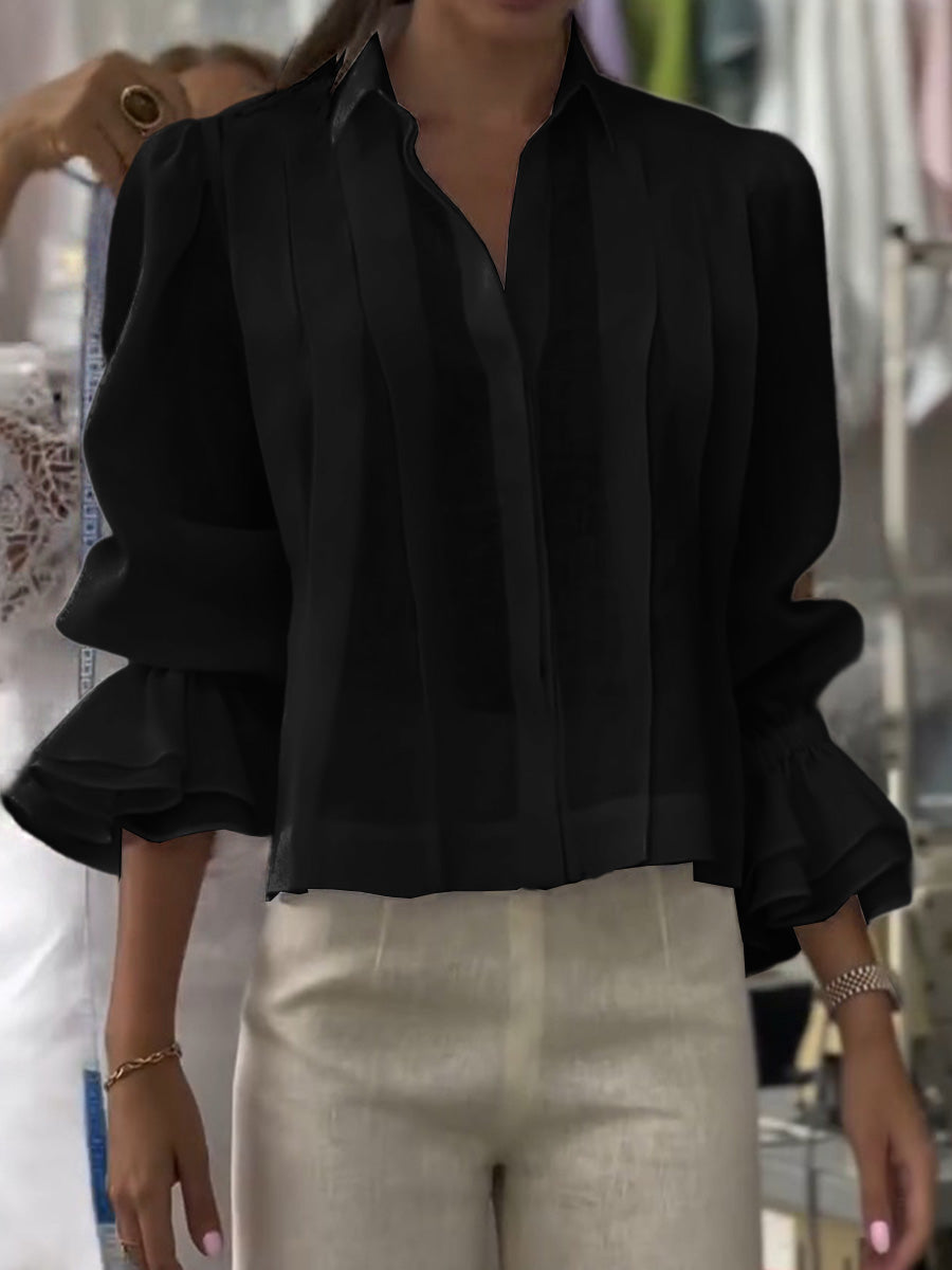 Orvianne™ blouse met plooien