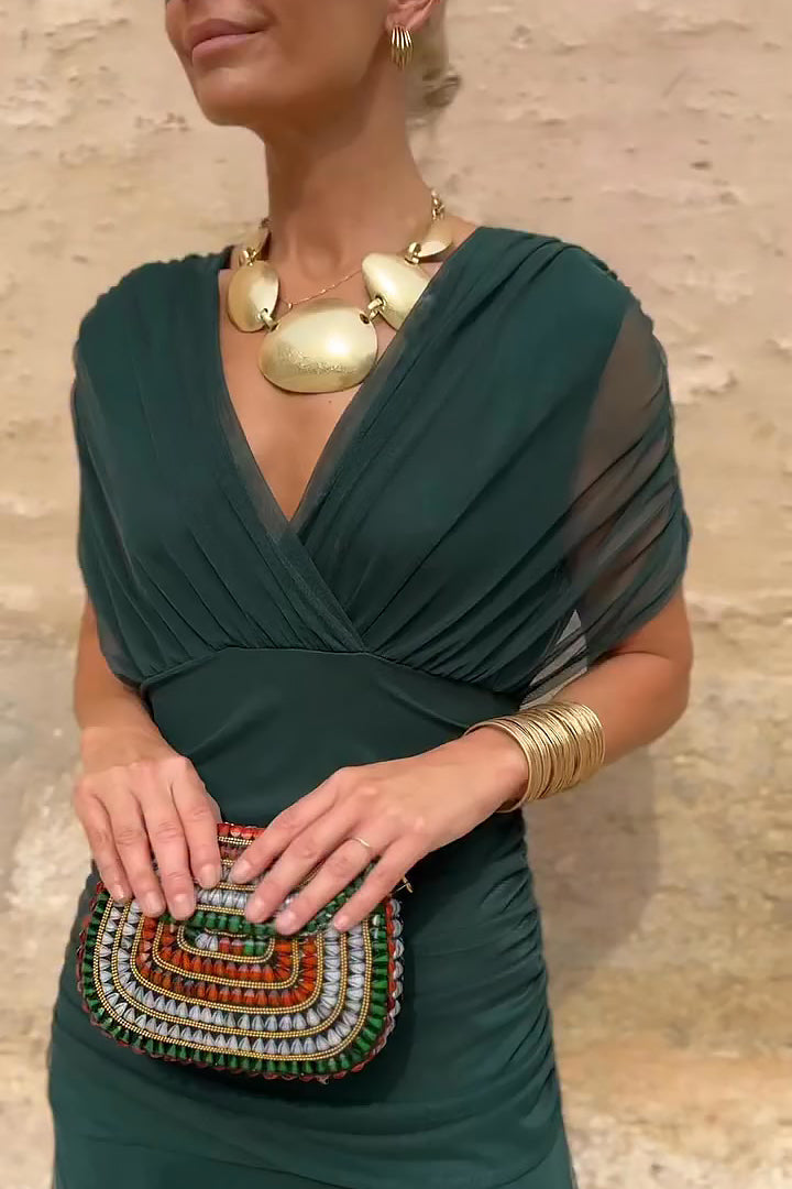 Fantelle™ feestmaxi met V-hals