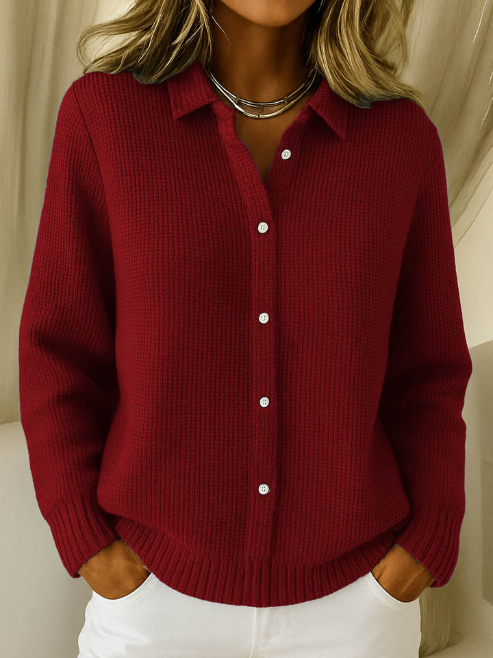 Elryn™ Gebreide Blouse met Knopen