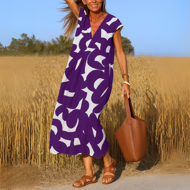 Carixa™ Elegante jurk met V-hals