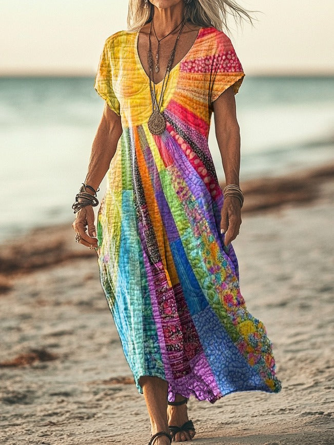 Solenne™ Boheemse Design Jurk