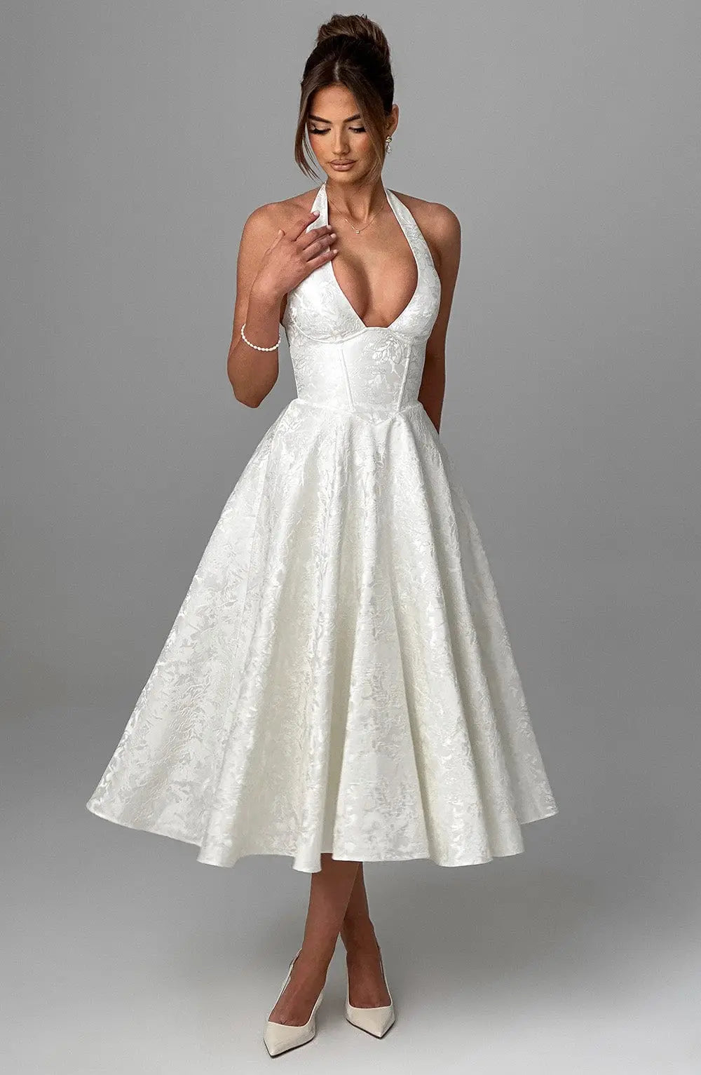 Ara™ Elegante Midi-jurk met Halterhals