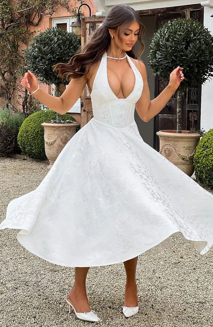 Ara™ Elegante Midi-jurk met Halterhals