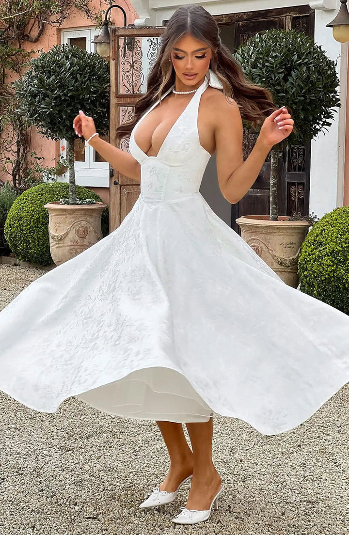 Ara™ Elegante Midi-jurk met Halterhals