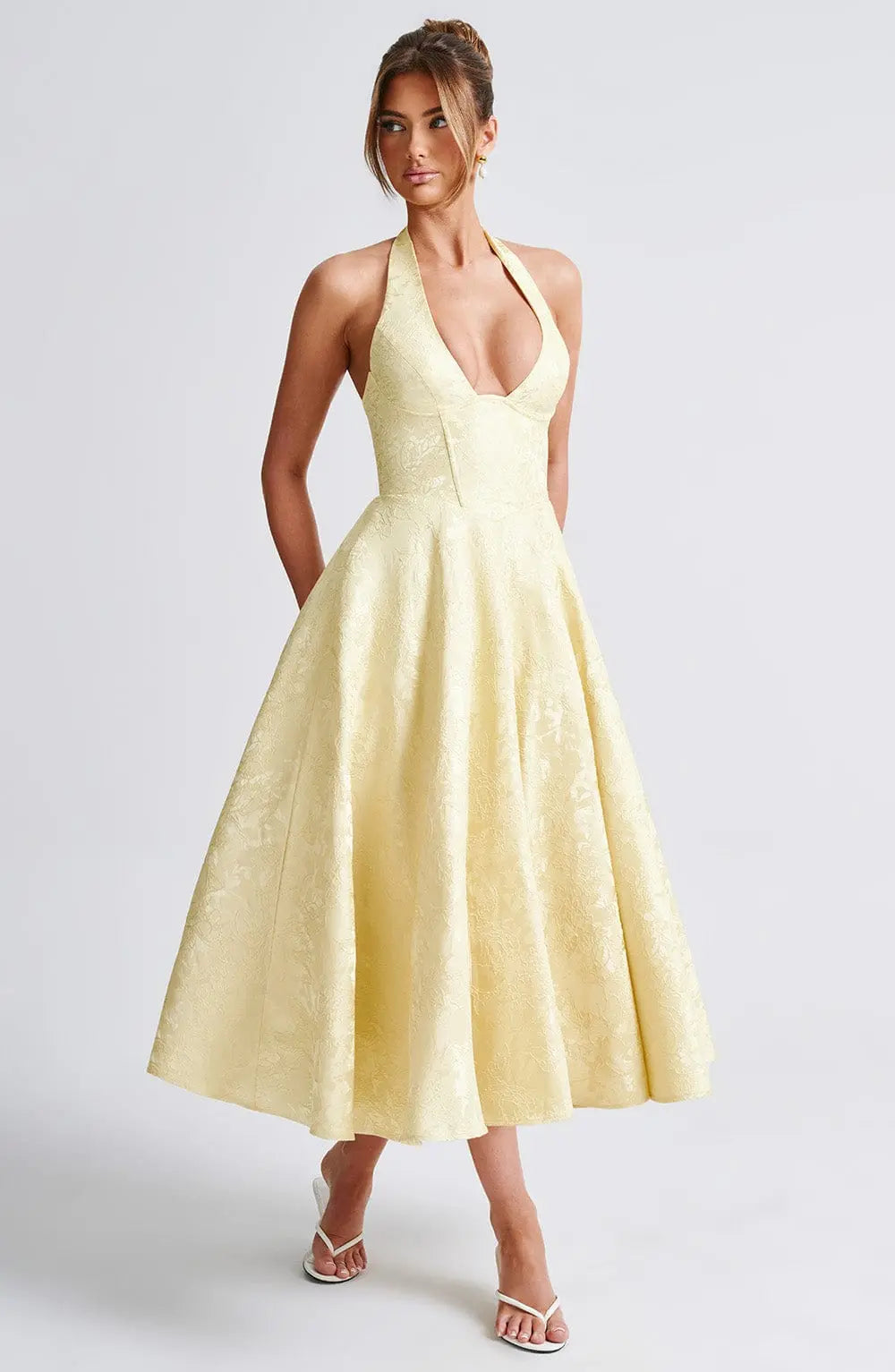Ara™ Elegante Midi-jurk met Halterhals