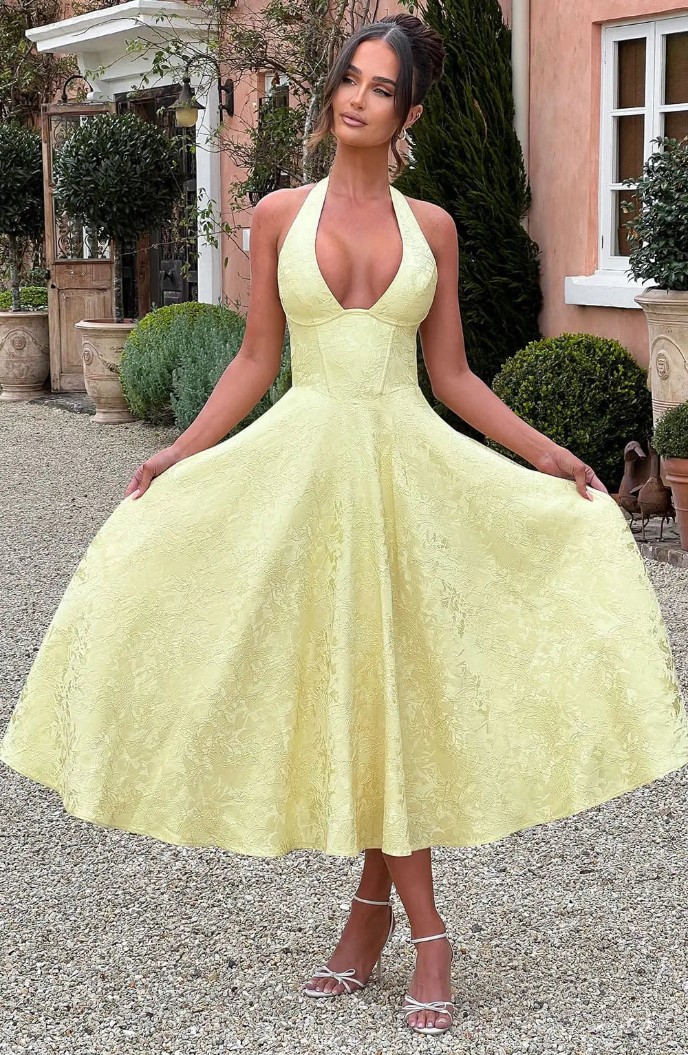 Ara™ Elegante Midi-jurk met Halterhals