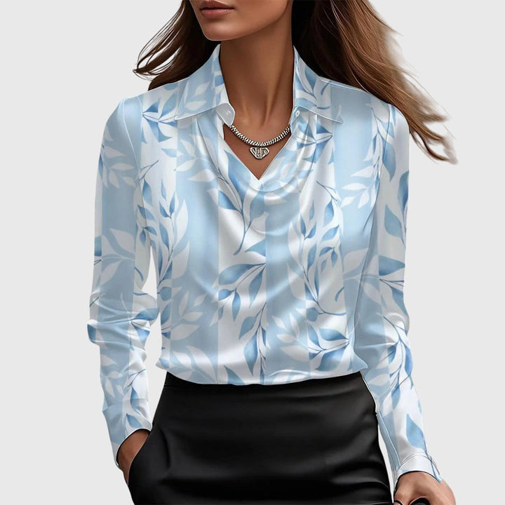 Avina™ blouse met glanzend geplooid detail