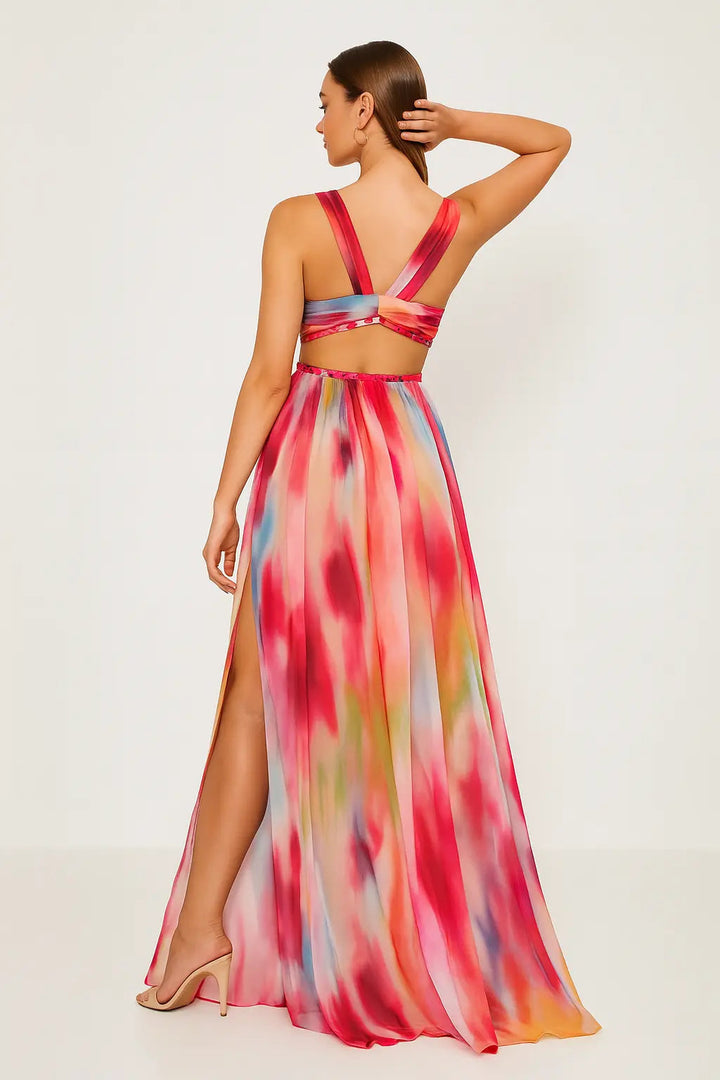 Cara™ Artistieke Maxi Jurk