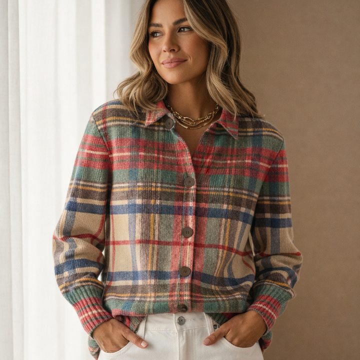Milra™ geruite blouse