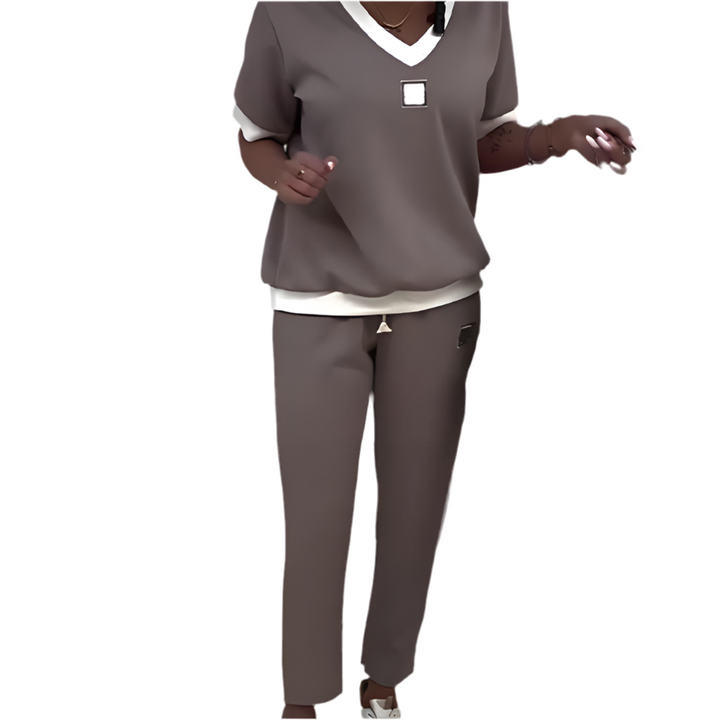 Cireya™ tweedelige set met V-hals top