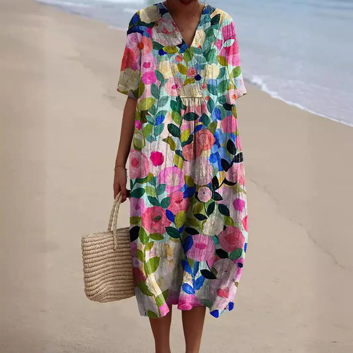 Elif™ Gebloemde Zomerjurk