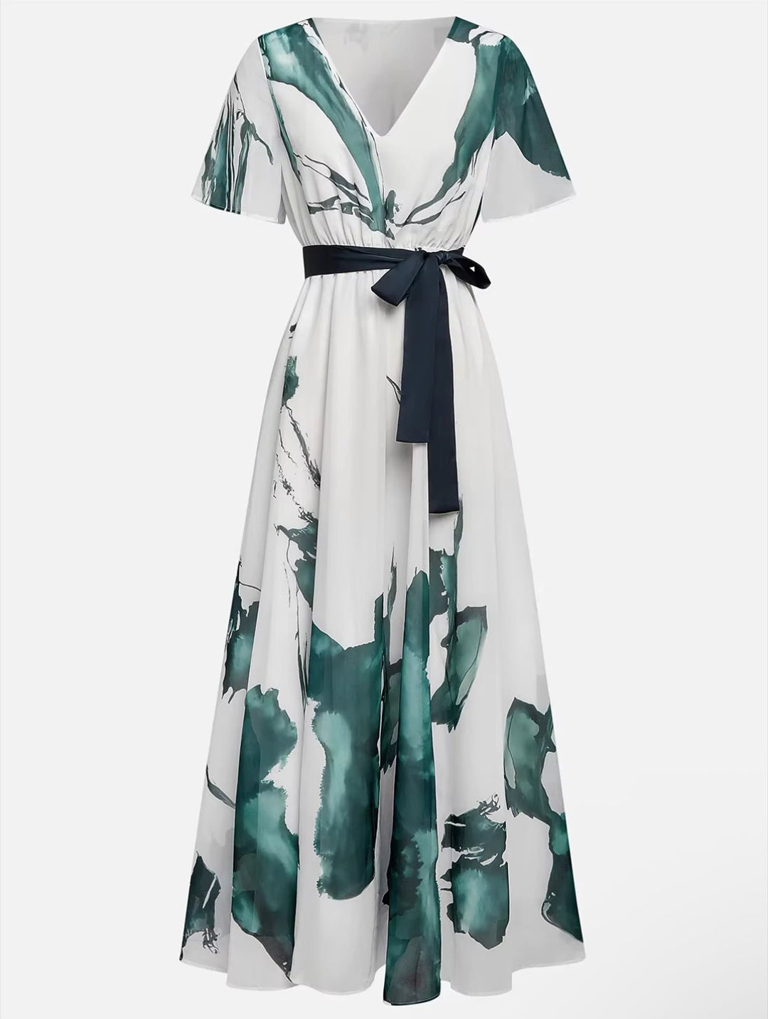 Elvano™ maxi-jurk met waterverfpatroon