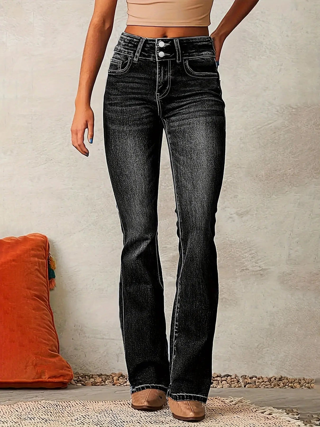 Esra™ Flared Jeans Met Hoge Taille