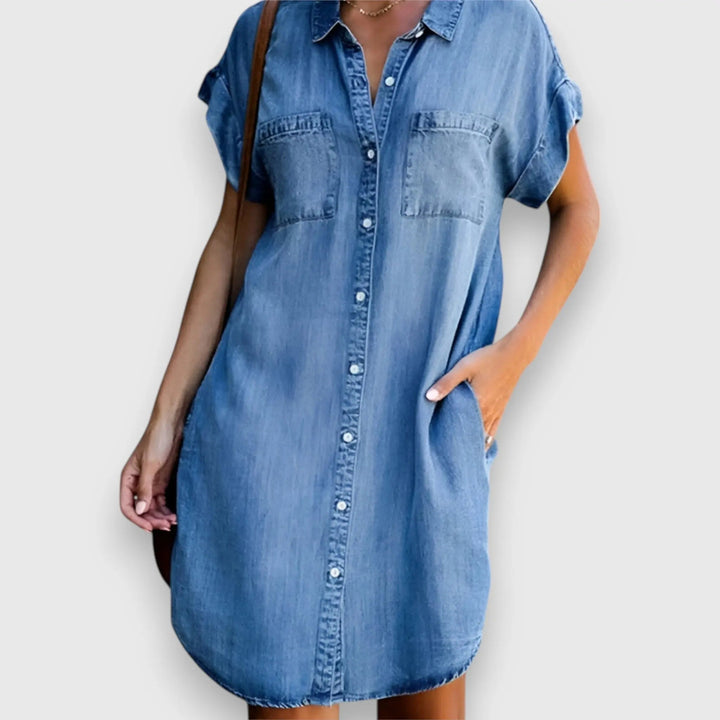 Fabienne™ denimjurk in vintage stijl