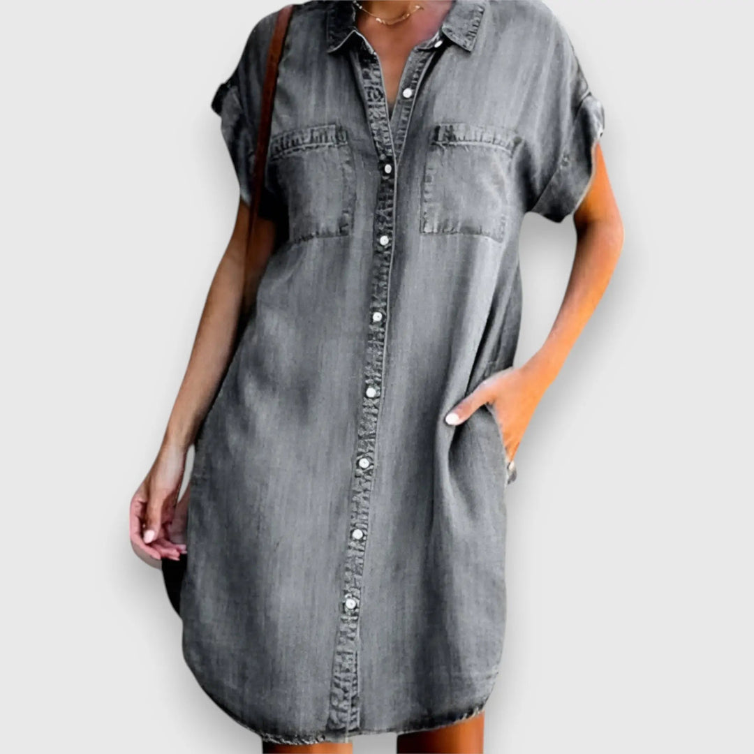 Fabienne™ denimjurk in vintage stijl
