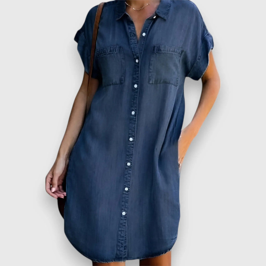 Fabienne™ denimjurk in vintage stijl