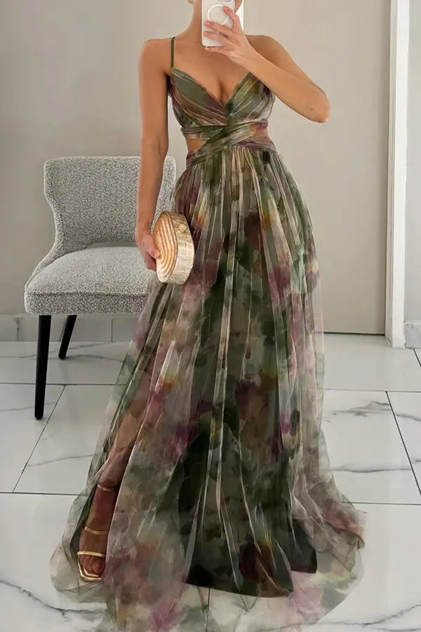 Fenja™ Lange Jurk met Bloemenprint