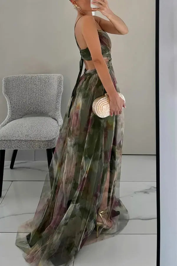 Fenja™ Lange Jurk met Bloemenprint