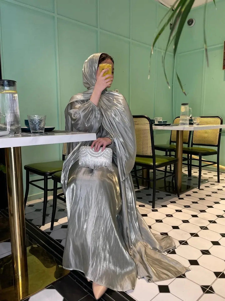 Hidaya™ Luxe Abaya Set met Parels