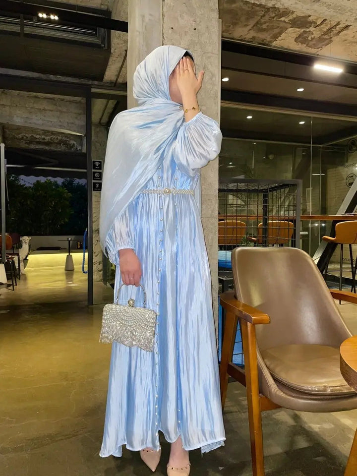 Hidaya™ Luxe Abaya Set met Parels