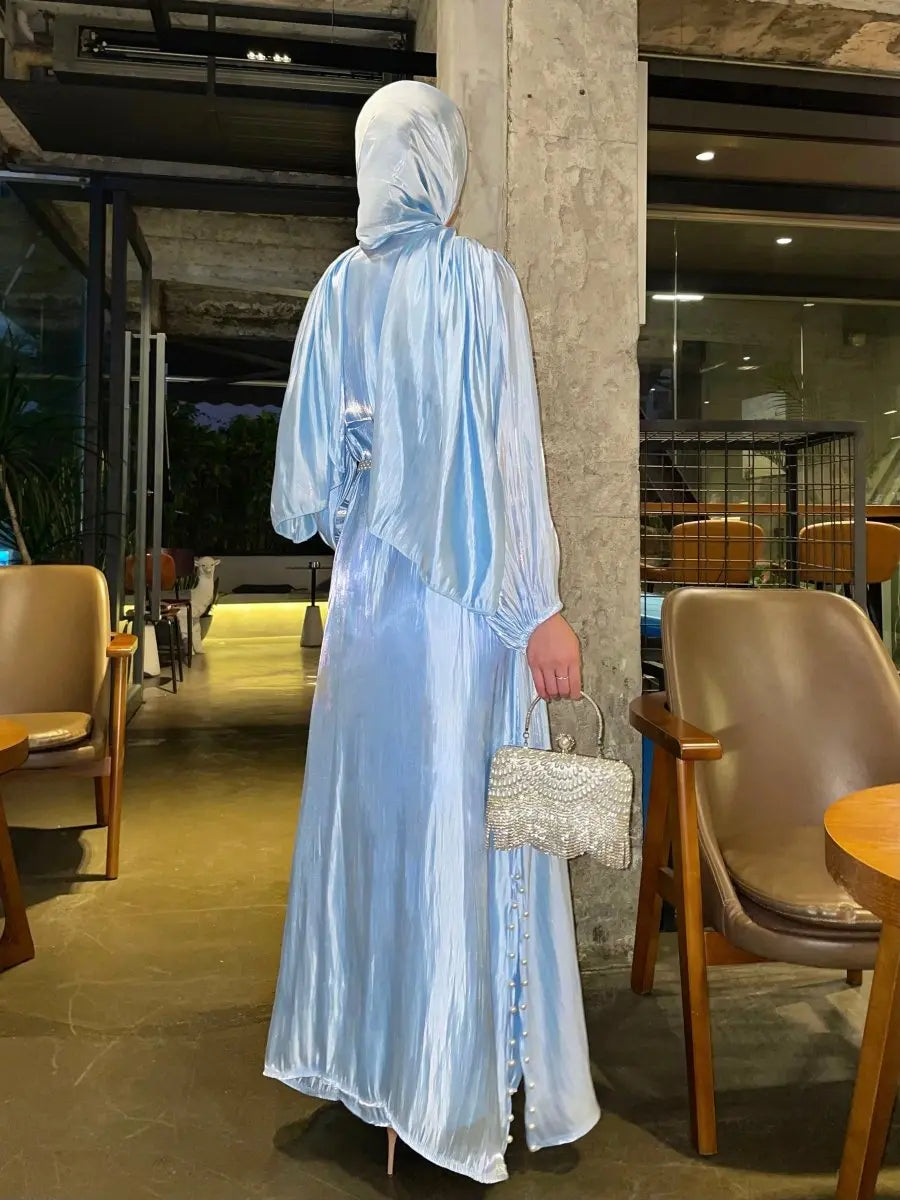 Hidaya™ Luxe Abaya Set met Parels