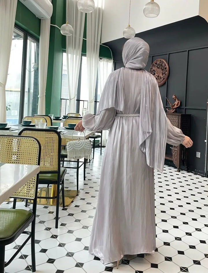 Hidaya™ Luxe Abaya Set met Parels