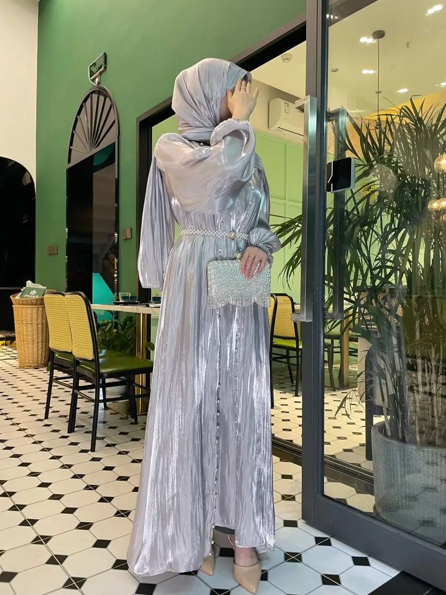 Hidaya™ Luxe Abaya Set met Parels
