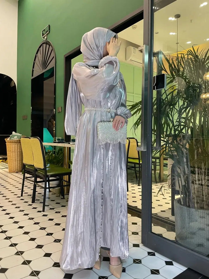 Hidaya™ Luxe Abaya Set met Parels