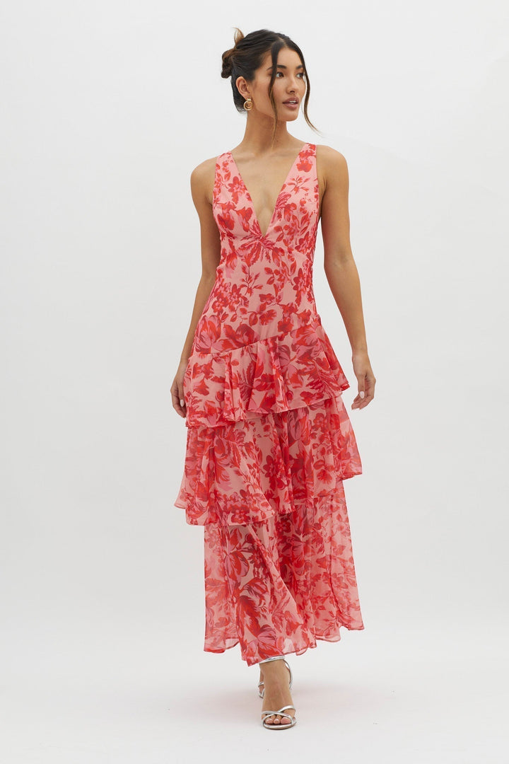Lenora™ midi-jurk met bloemenprint