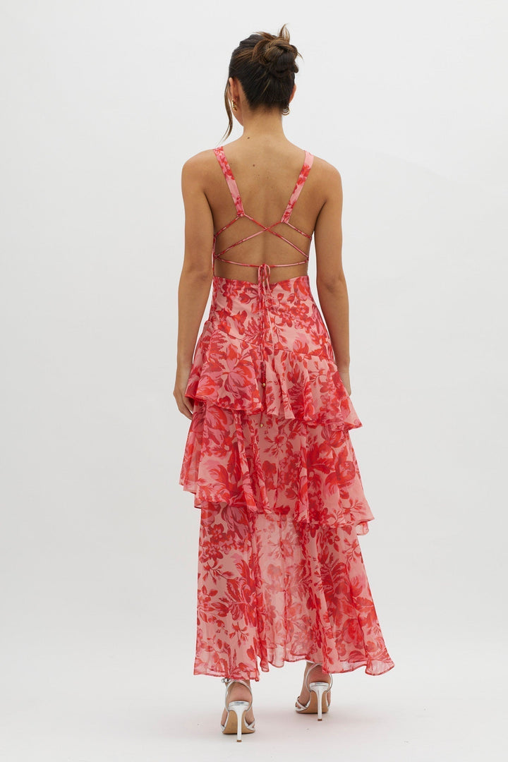 Lenora™ midi-jurk met bloemenprint