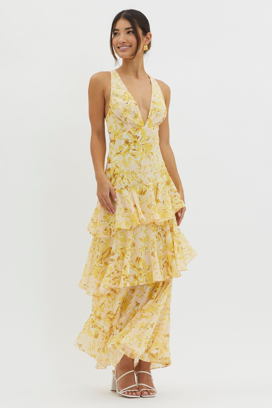 Lenora™ midi-jurk met bloemenprint