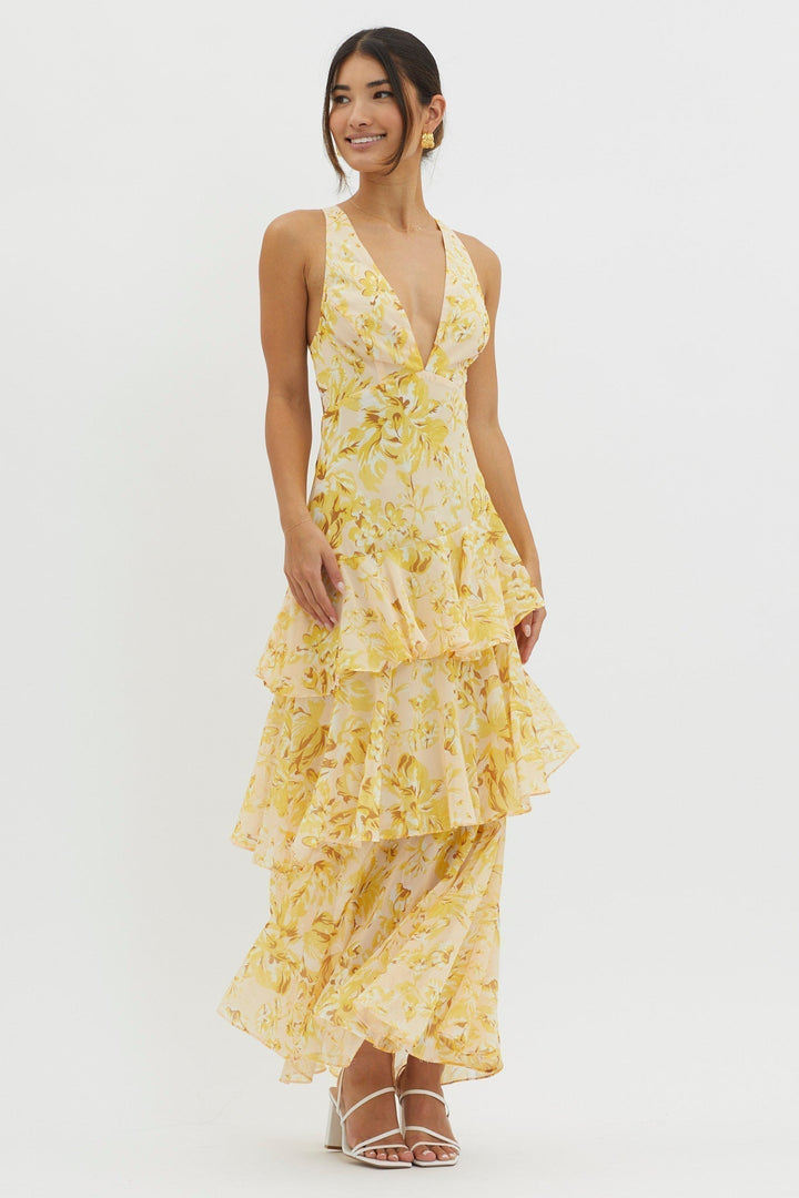 Lenora™ midi-jurk met bloemenprint