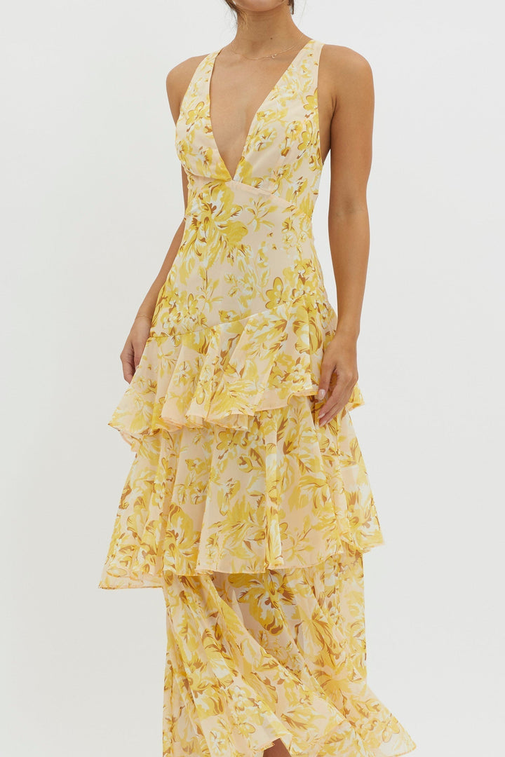 Lenora™ midi-jurk met bloemenprint