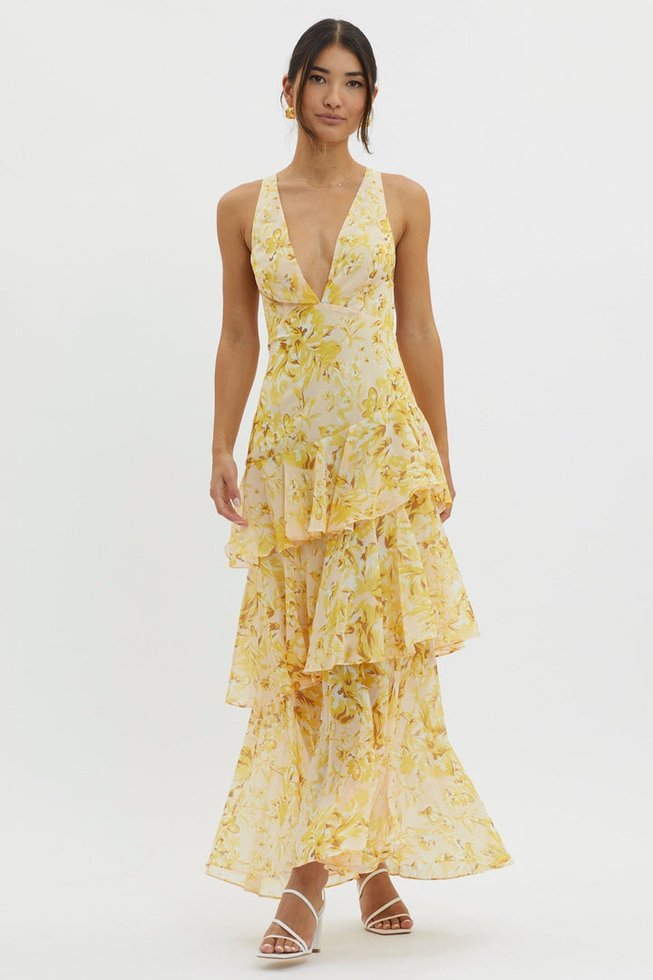 Lenora™ midi-jurk met bloemenprint