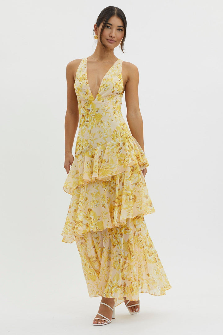 Lenora™ midi-jurk met bloemenprint
