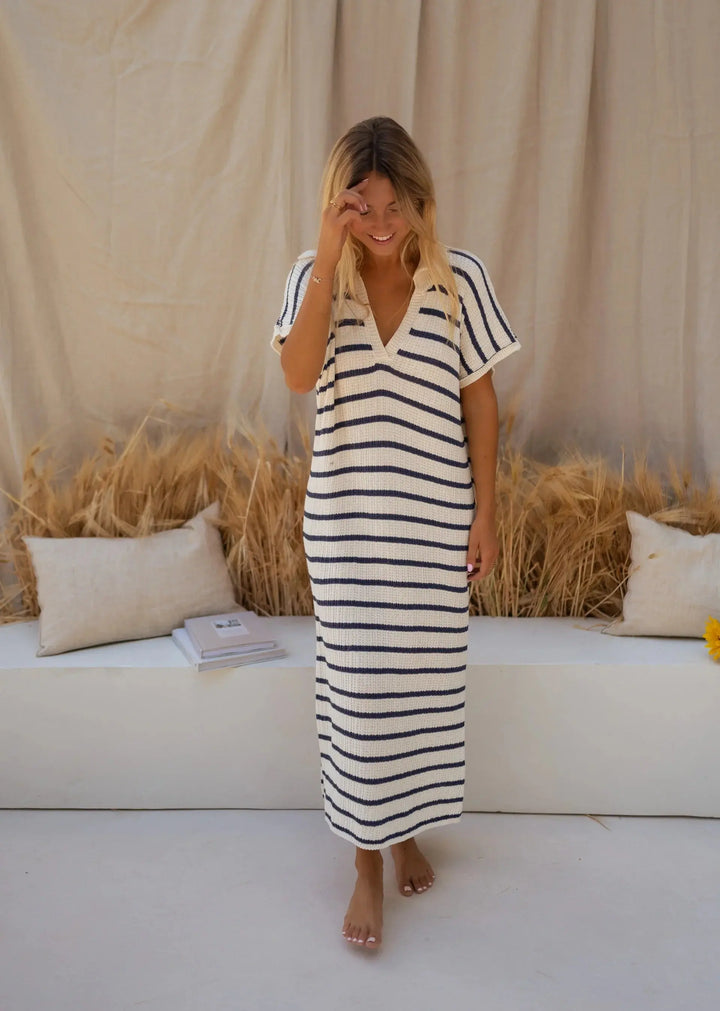 Linnea™ Gebreide Jurk met Strepen