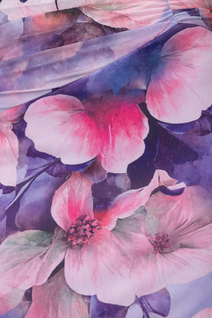 Lorena™ Lange Jurk met Aquarelpatroon