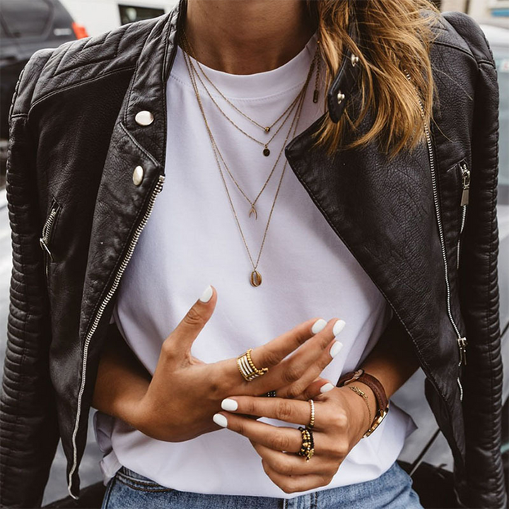 Lorent™ Elegante Jas in Bikerstijl