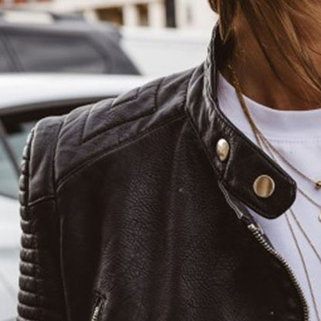 Lorent™ Elegante Jas in Bikerstijl