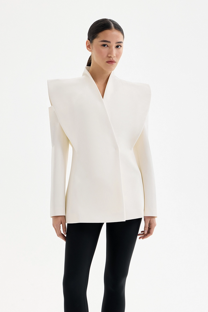 Lorvane™ Sculpturale Blazer met Schouderdetails
