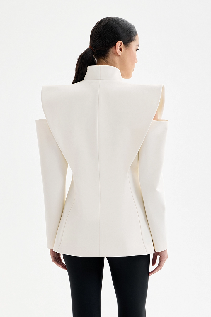 Lorvane™ Sculpturale Blazer met Schouderdetails