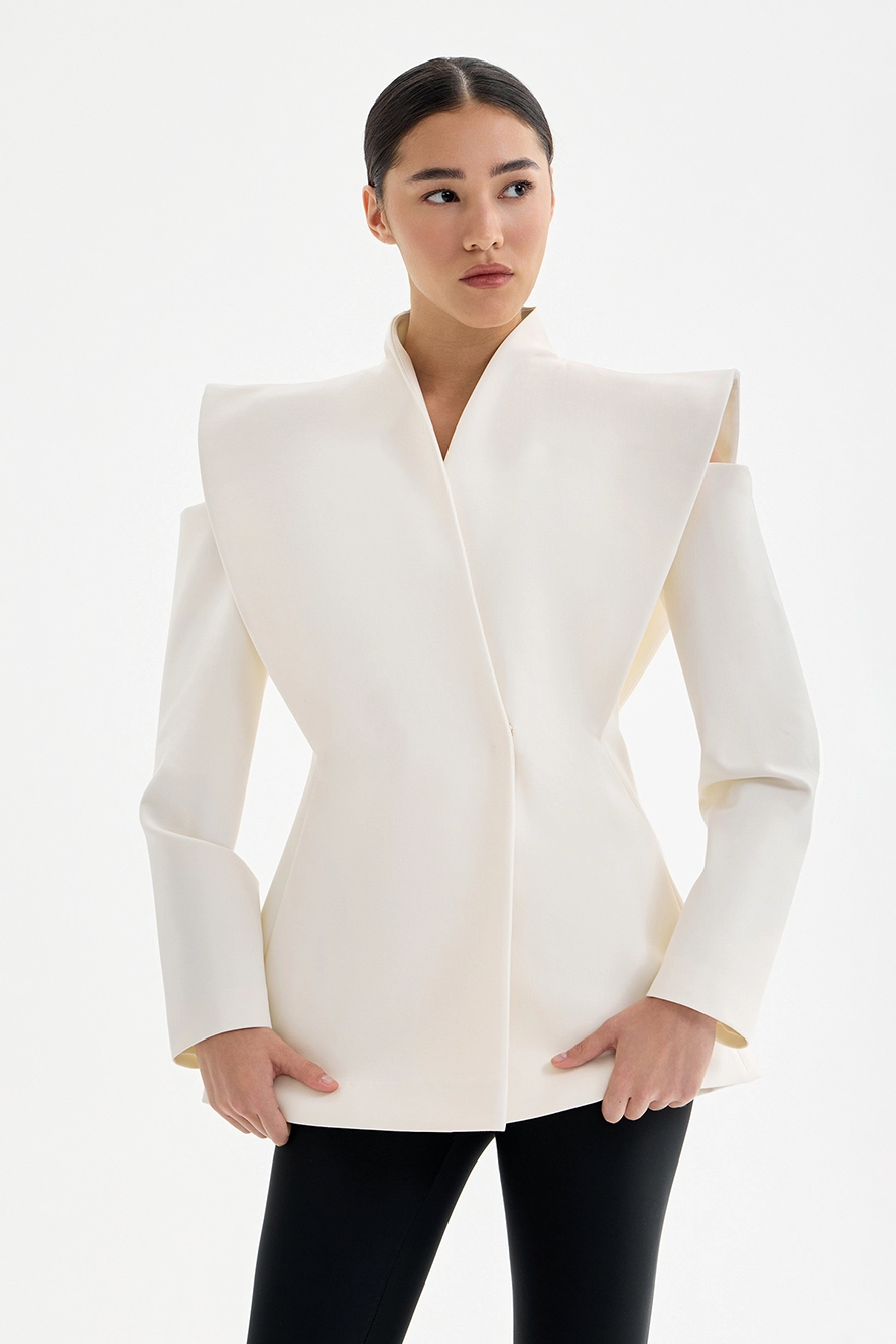 Lorvane™ Sculpturale Blazer met Schouderdetails