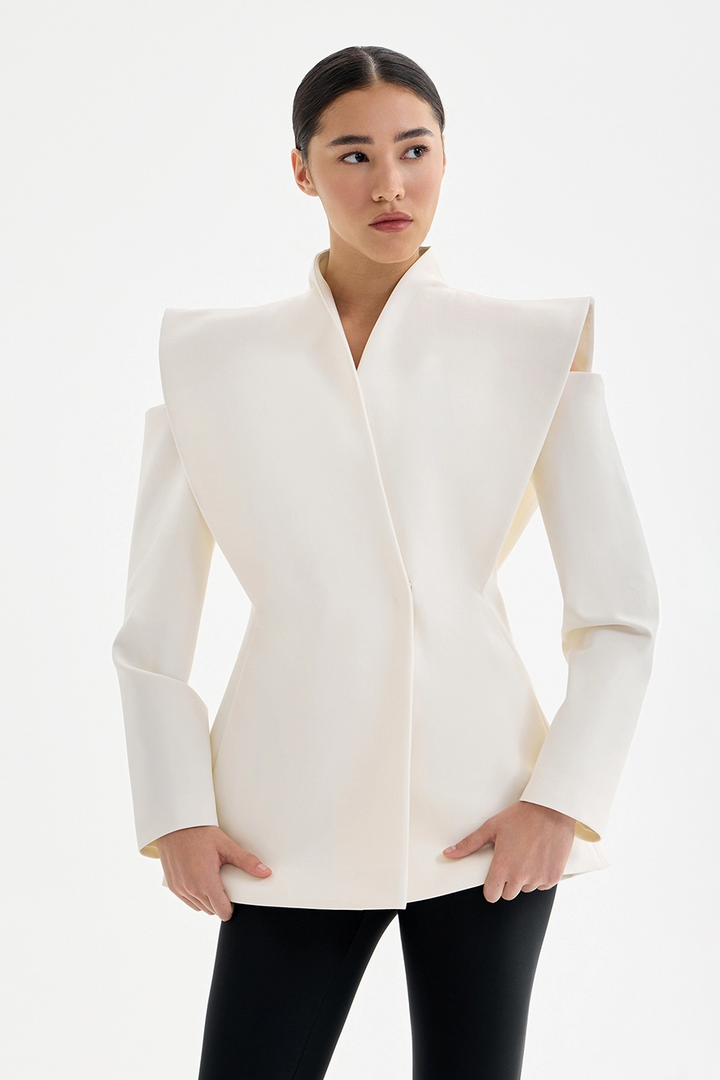Lorvane™ Sculpturale Blazer met Schouderdetails